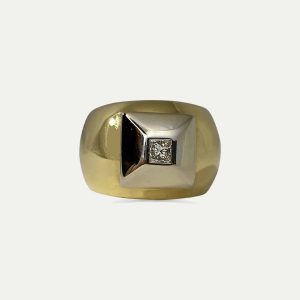 Anel de Ouro e brilhante