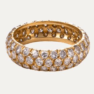 Diamonds and gold ring
