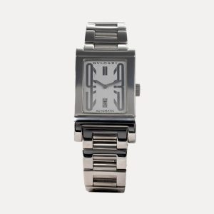 Bvlgari Rettangolo steel watch
