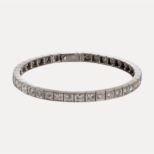 Pulseira riviera em ouro e diamantes