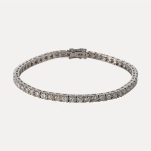 Diamond tennis gold bracelet