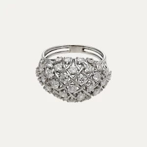 Diamonds platinum ring
