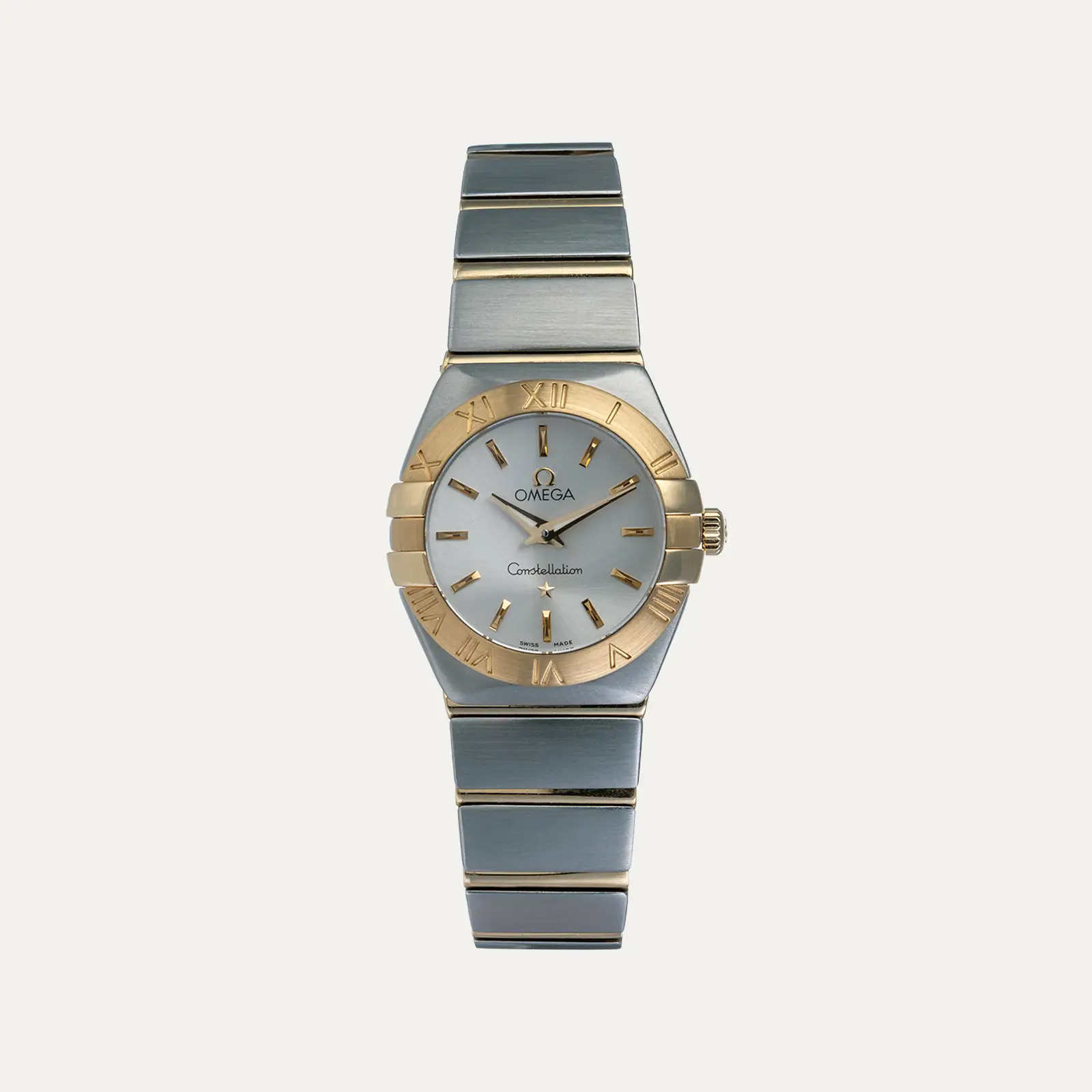 Relógio Omega Constellation, aço e ouro
