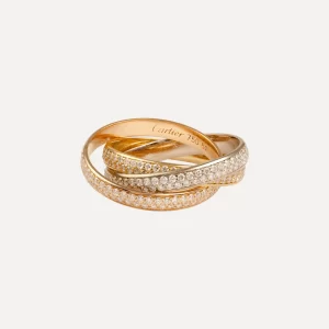 Cartier trinity gold and diamonds ring