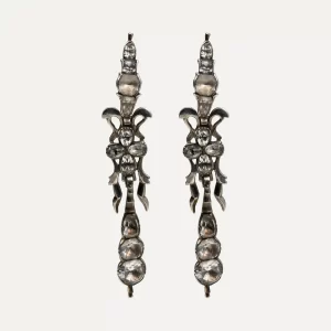"Minas-Novas" (Quartz) silver earrings, Portuguese, 19th century