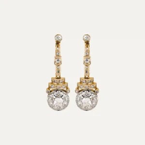 Antique gold and diamond earrings