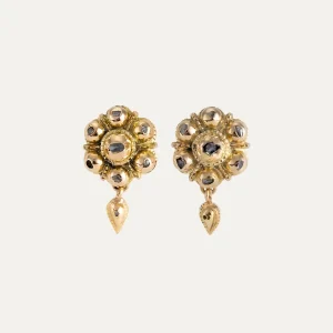 Brincos em ouro e diamantes, séc. XVIII