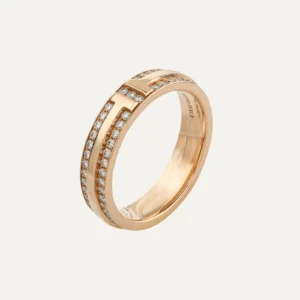 Anel Tiffany & Co em Ouro Rosa e Brilhantes