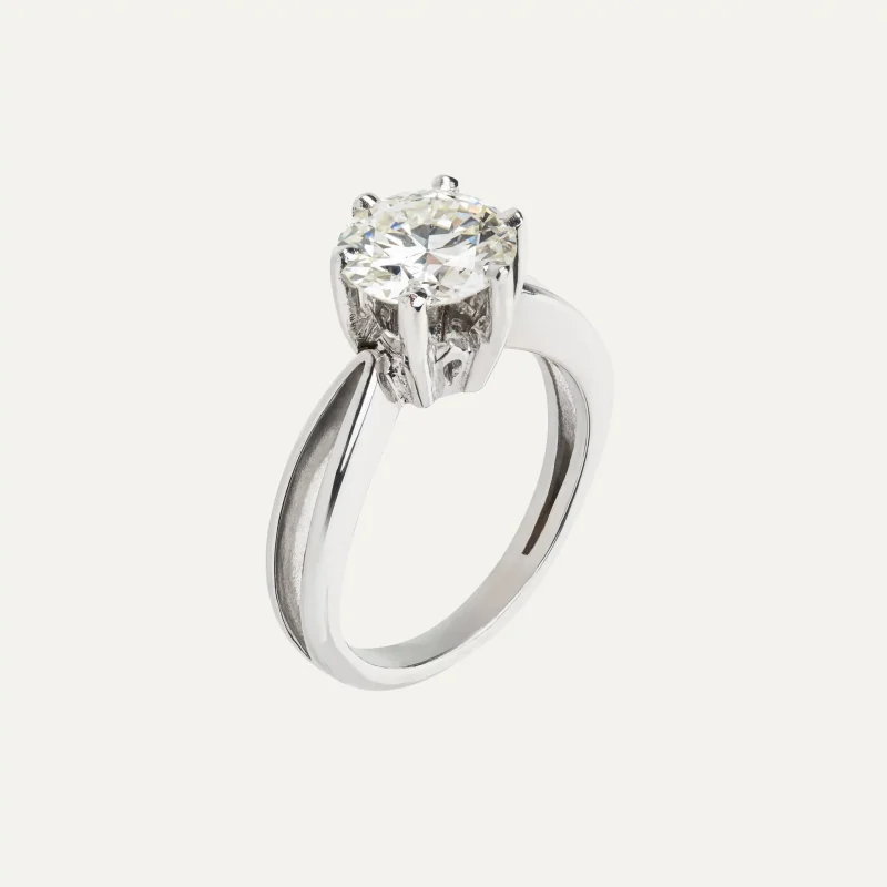 3998-siteAM-White Gold Solitaire Ring with Diamond 9005885-1